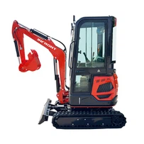 Haushalts-Minibagger zum Erdgraben